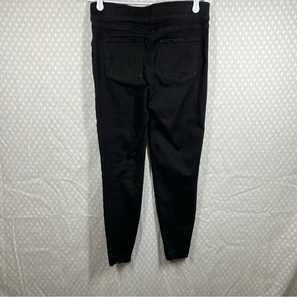 Spanx Black High Rise Distressed Pull On Skinny Jeans - Picture 4 of 4
